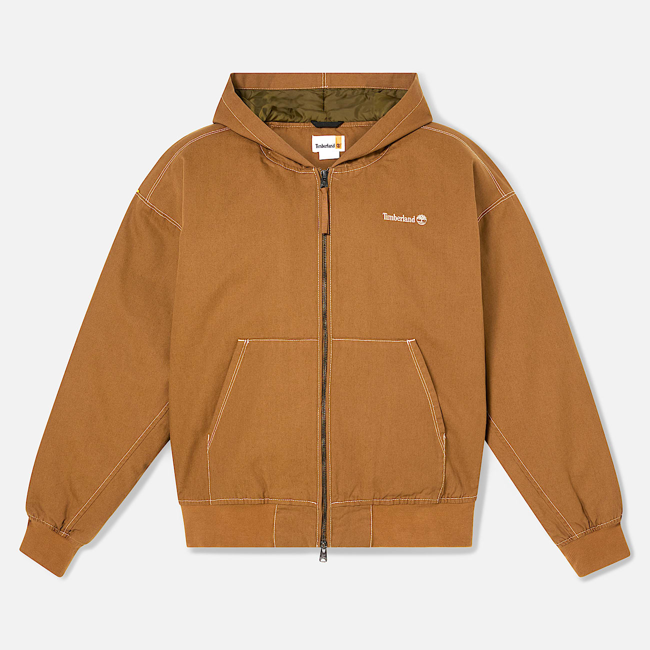 Women's Washed Duck Canvas Hooded Bomber